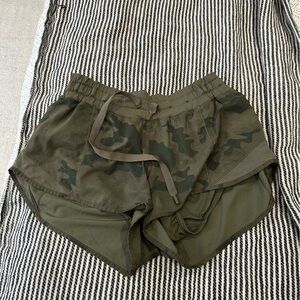 Camo running shorts
